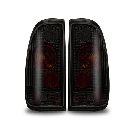 Winjet Ford F-150, F-250, F-350 Tail Lights For Various Editions - Black / Smoke CTWJ-0016-BS